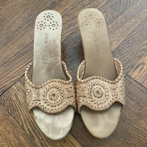 Tan Vintage Jack Rogers Wedges